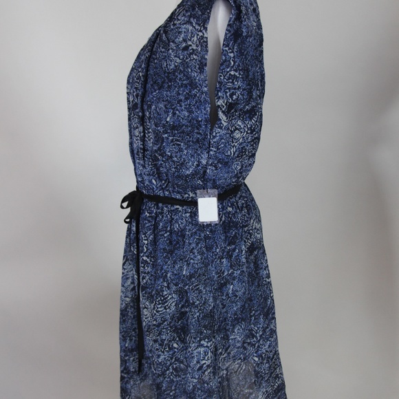 FYLO NWT Navy, Royal Blue Abstract Print Dress - Picture 5 of 8